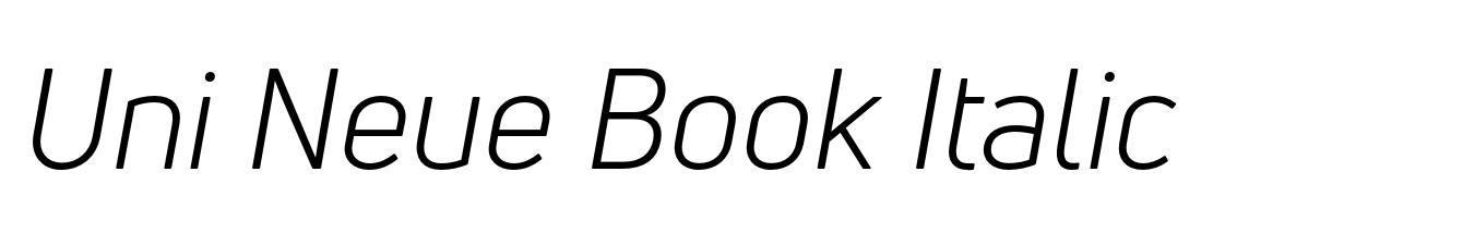 Uni Neue Book Italic